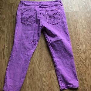 Seven7 size 14 women's purple  crop jeans